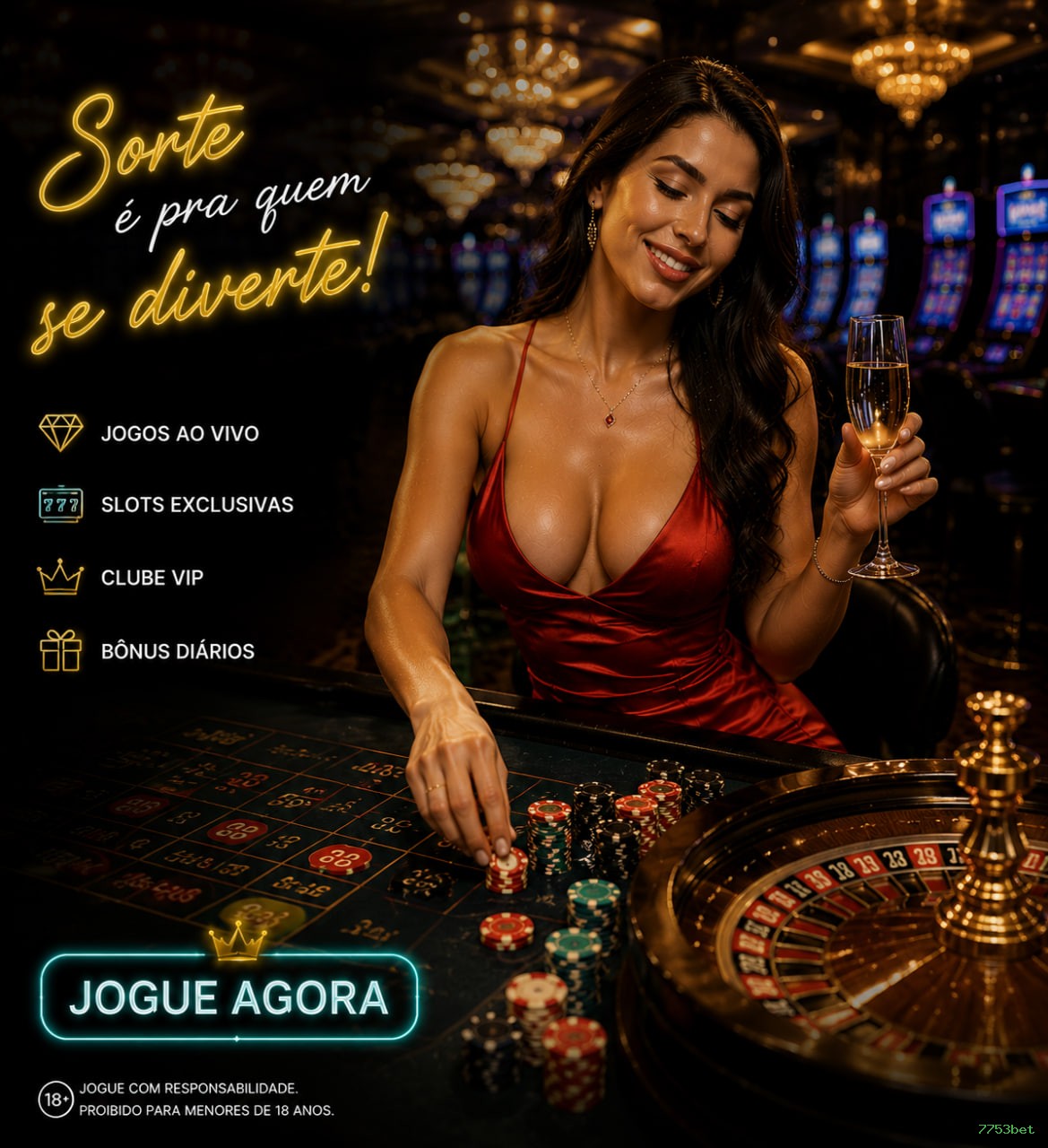 Imagem promocional da 7753bet mostrando a plataforma e suas vantagens